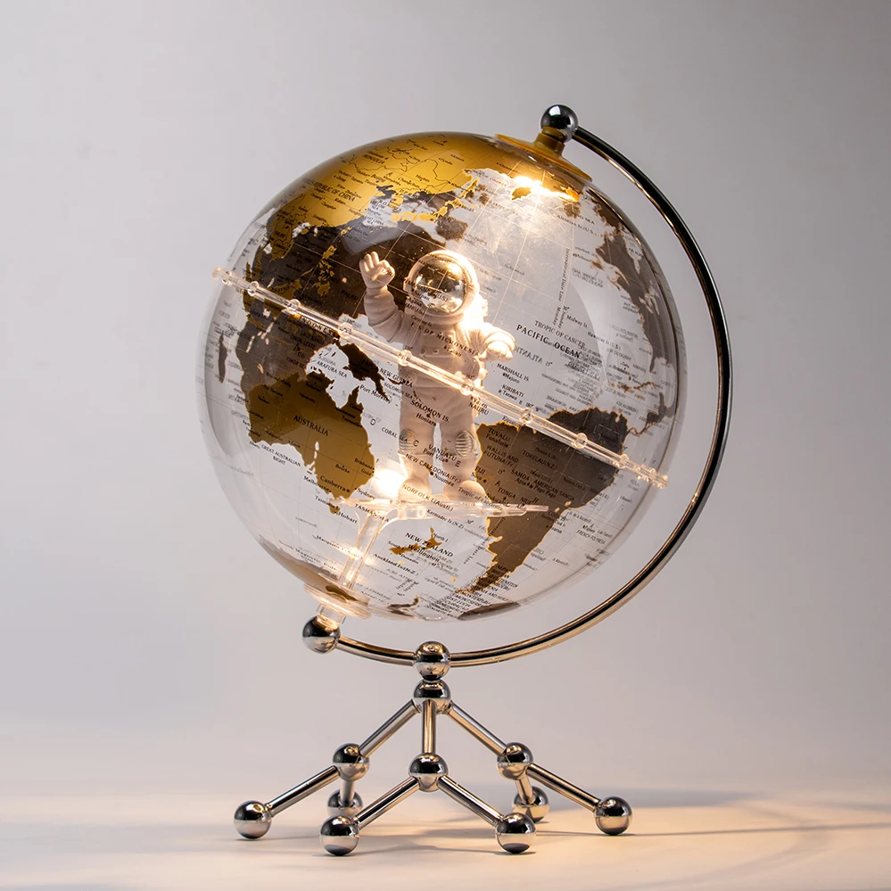 LED World Map Rotating Globe Night Lamp Novelty Light For Home Decoration Earth Globes