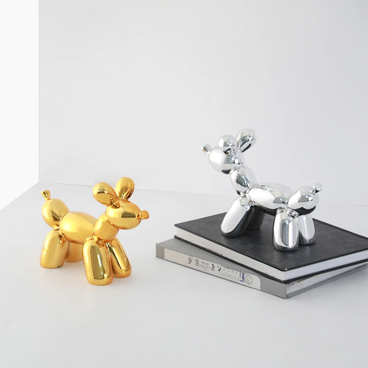 Creativity nordic simplicity home living room office decoration resin handmade craft art gift balloon dog sculpture modern