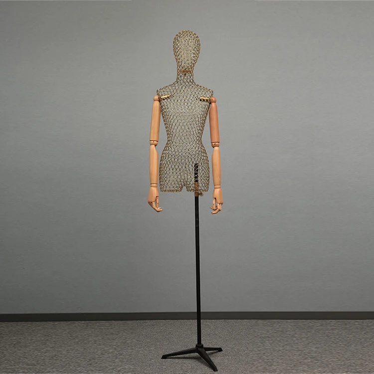 Good Quality Gold Female Mannequin Wholesale Full Body Display Gold Mannequin