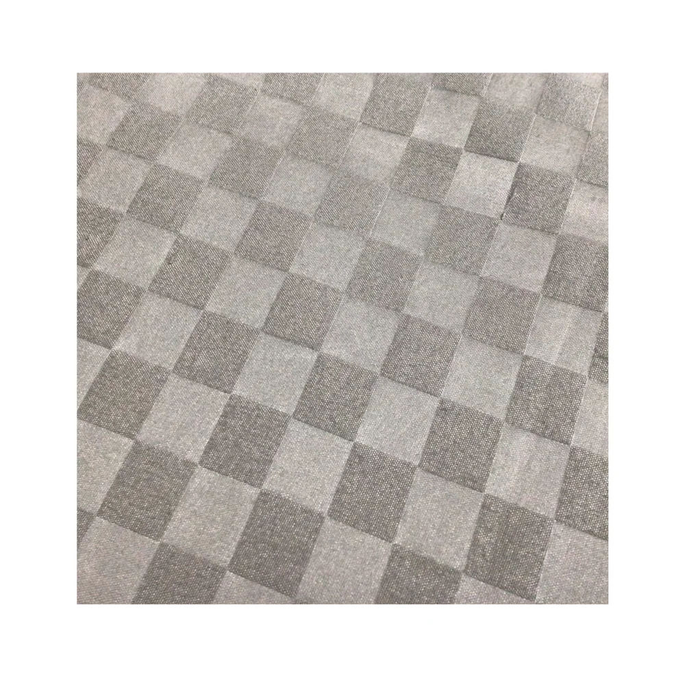 Home textiles microfiber bedsheet fabric 100% polyester plaid embossed fabric for bedding set and pillow case