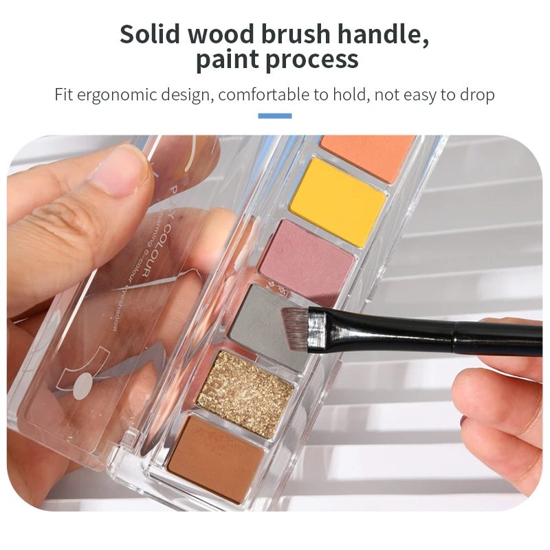 2024 Trending Makeup Tools Eyeliner Brush Ultra Fine Flat Shape Eyebrow Brushes with Thickness as Thin as Blade