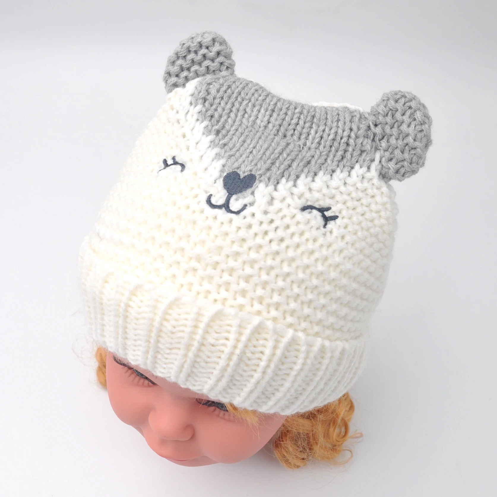 Зимняя теплая зимняя шапка для малышей вязаная шапка бини шапка детская шапка