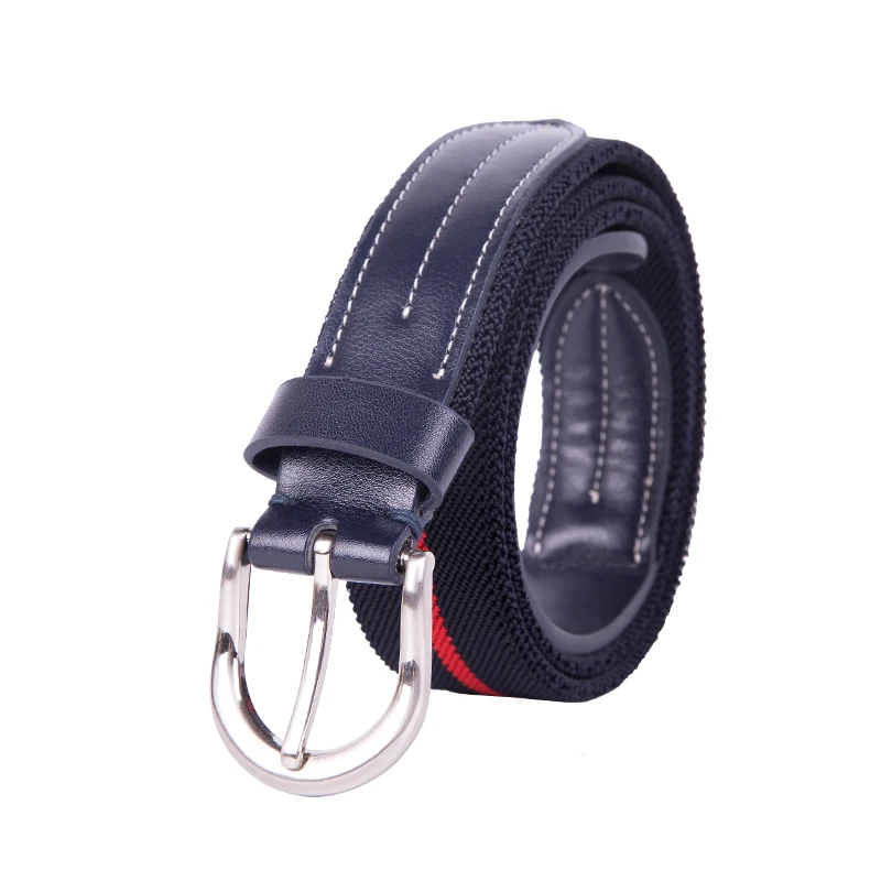 Stretchable  with Leather Woven  White Buckle Adjustable Color Material Origin Braided Rope for Men Custom Logo Golf Belt