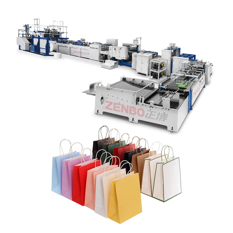Digital gift bag making machine;shopping bag with handle making machine ZB1260S-450S