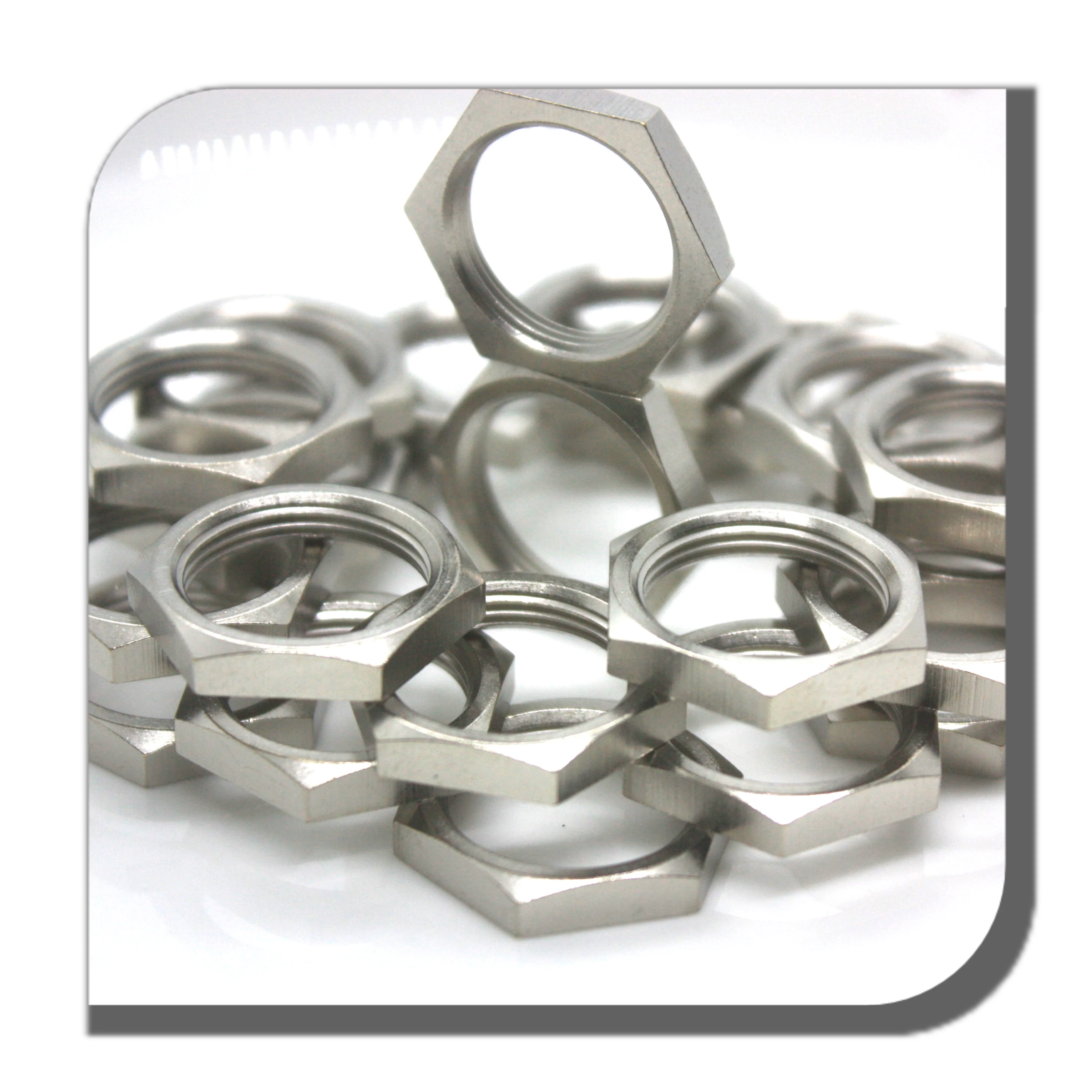 Thread 7/16-28 Brass hex insert lock panel thin nuts