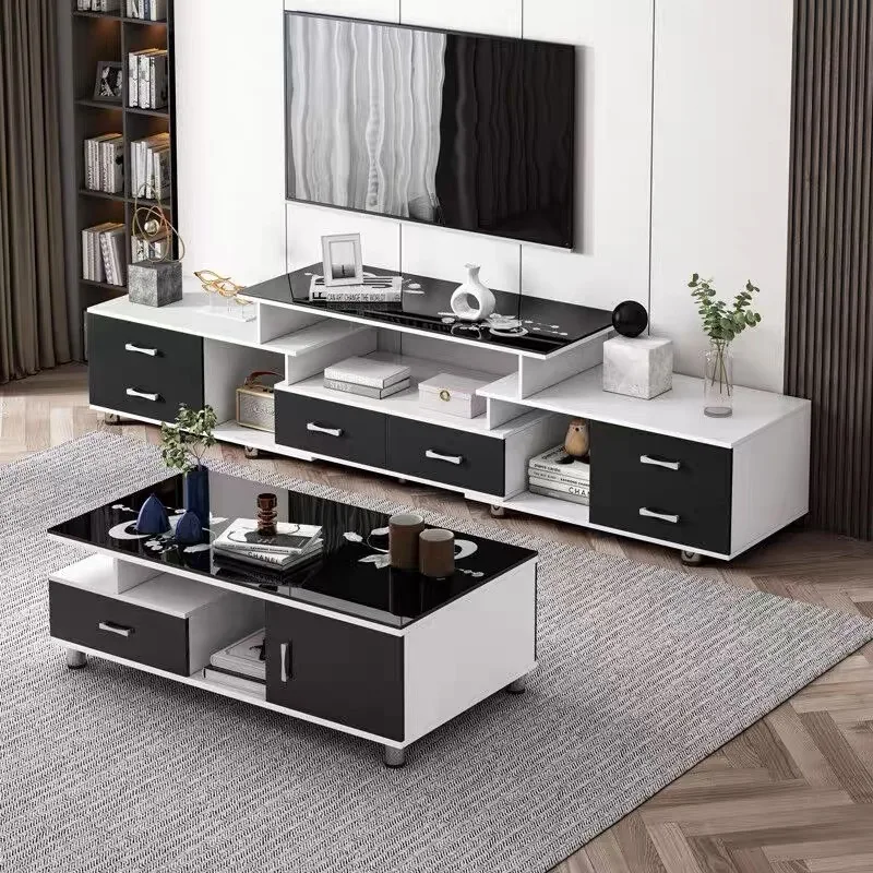 Wholesale Living Room Furniture Hot Sale TV Stand MDF Modern Style TV Stand And Center Table