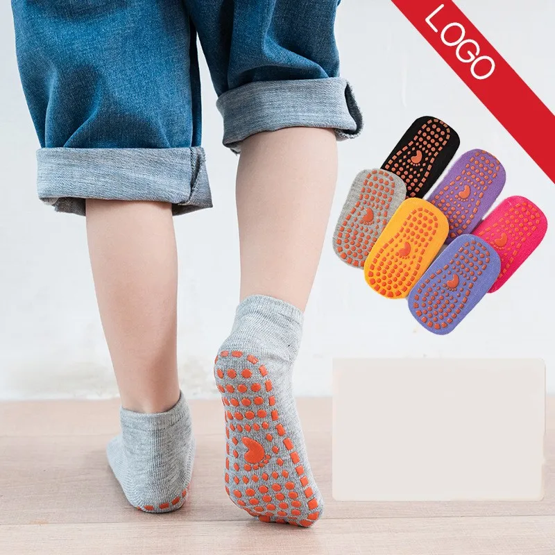 IRSOLIS OEM Factory Wholesale Solid Color Cotton Baby Floor Silica Gel Non Slip Children Short Grip Socks