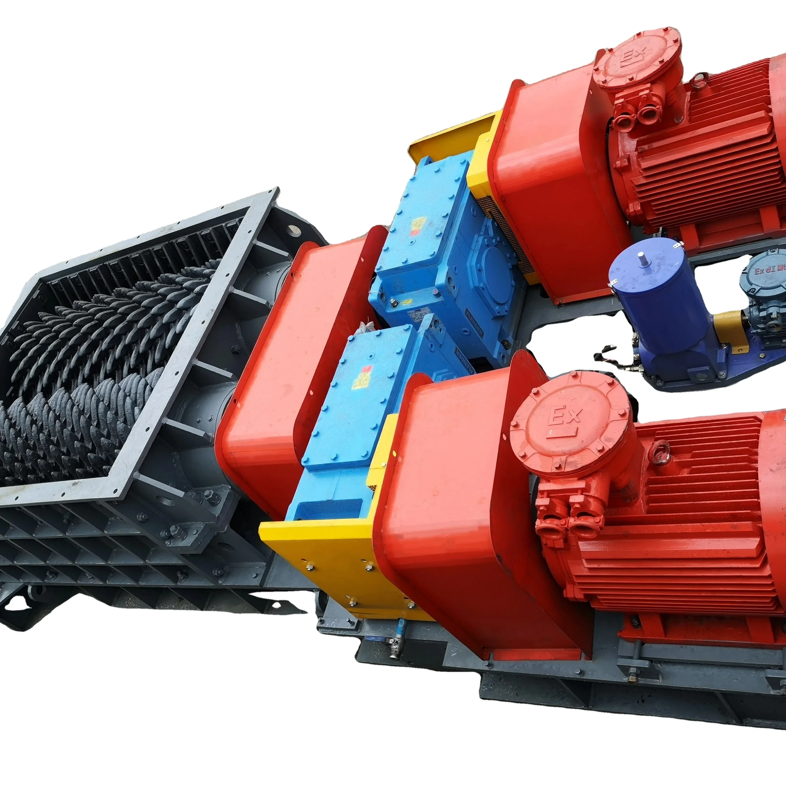 Direct coupled type double roller crusher for Coal Lignite Limestone with high block rate PLC system