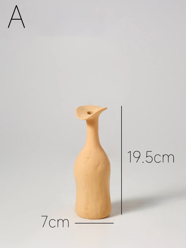 Креативная Скандинавская Современная керамическая ваза ручной работы morandi с матовой отделкой