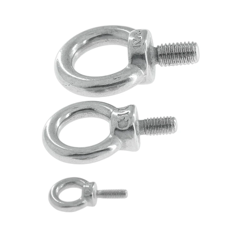 Fastener Product SS304 SS316 Stainless Steel  Eye Bolt M3-M42 For Industry