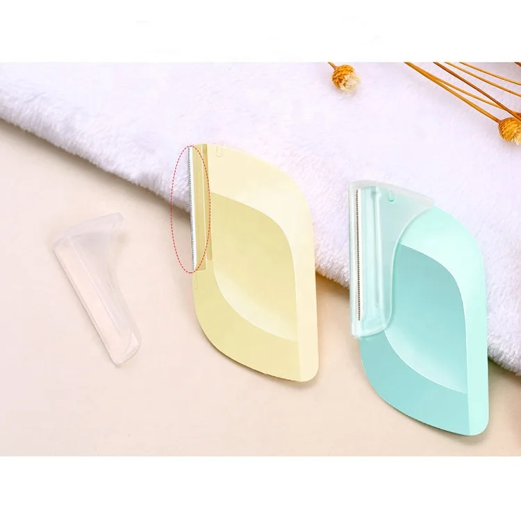 Customized Color Portable Eyebrow Razor Sialia Your Own Logo  Professional Flat Microspur Eyebrow Trimmer With Protective Case