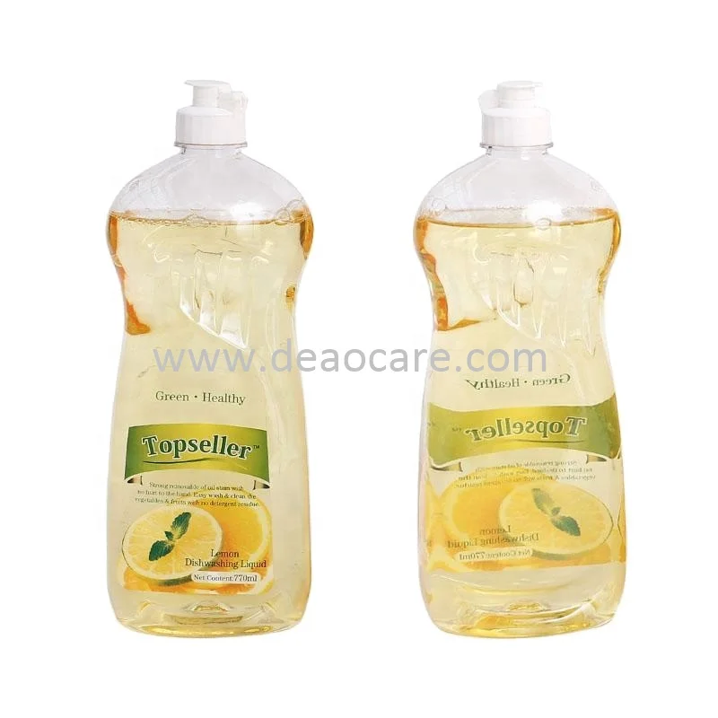 750ML Brand Customized And Size Eco-Friendly Chemical Dish Washing Liquid Formula Soap