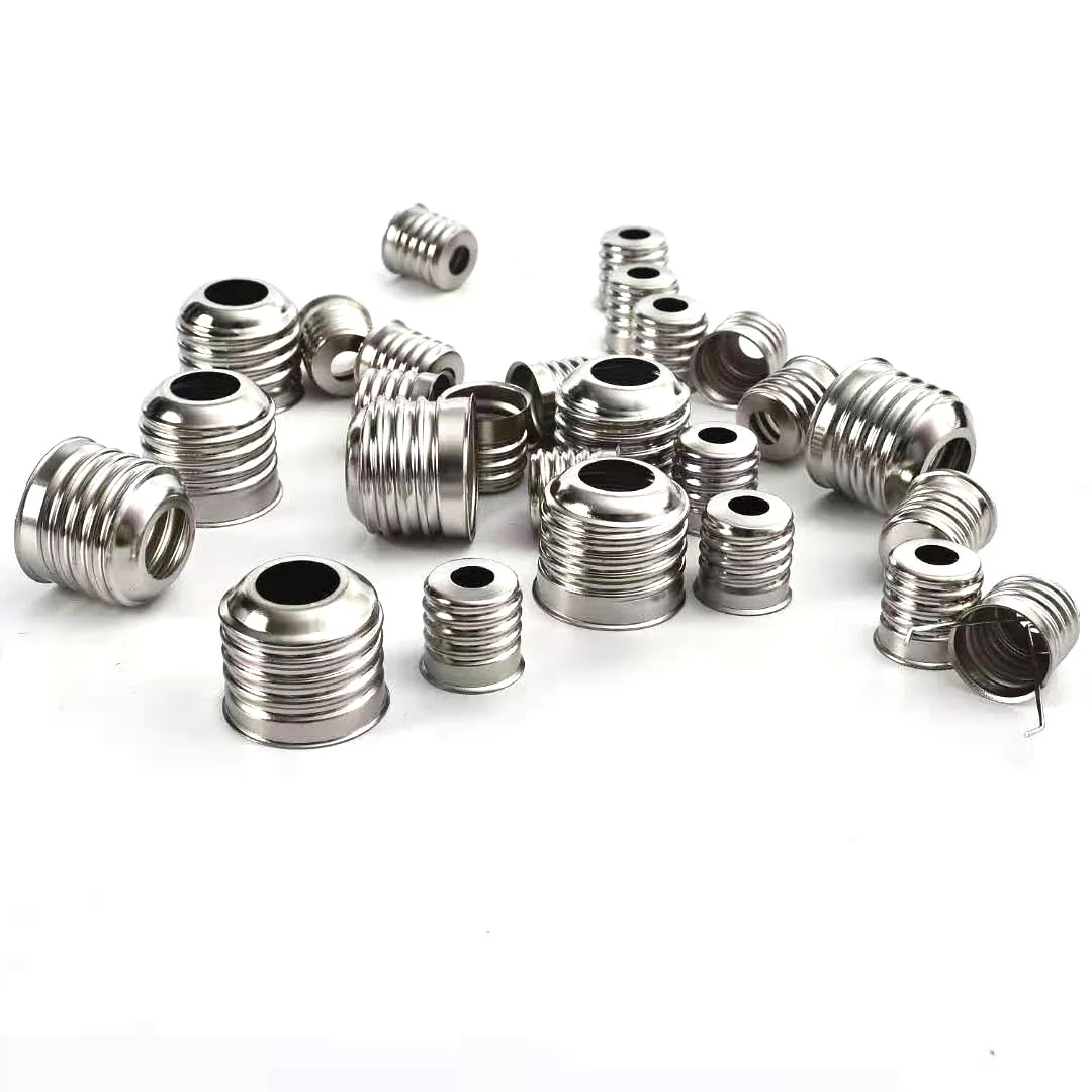 
Christmas ball hardware accessories PET ball aluminum cover can be inserted LED light threaded mouth ball cover customization 