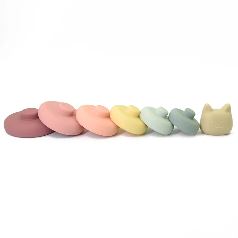 Unique Design Montessori Toy Stacking Ring Soft Silicone Stacking Toy