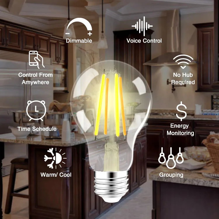 Manufacturer Warm White e27 c35 Wife frosted Led Filament Bulb Christmas Light Bulbs Tuya with BSCI CE