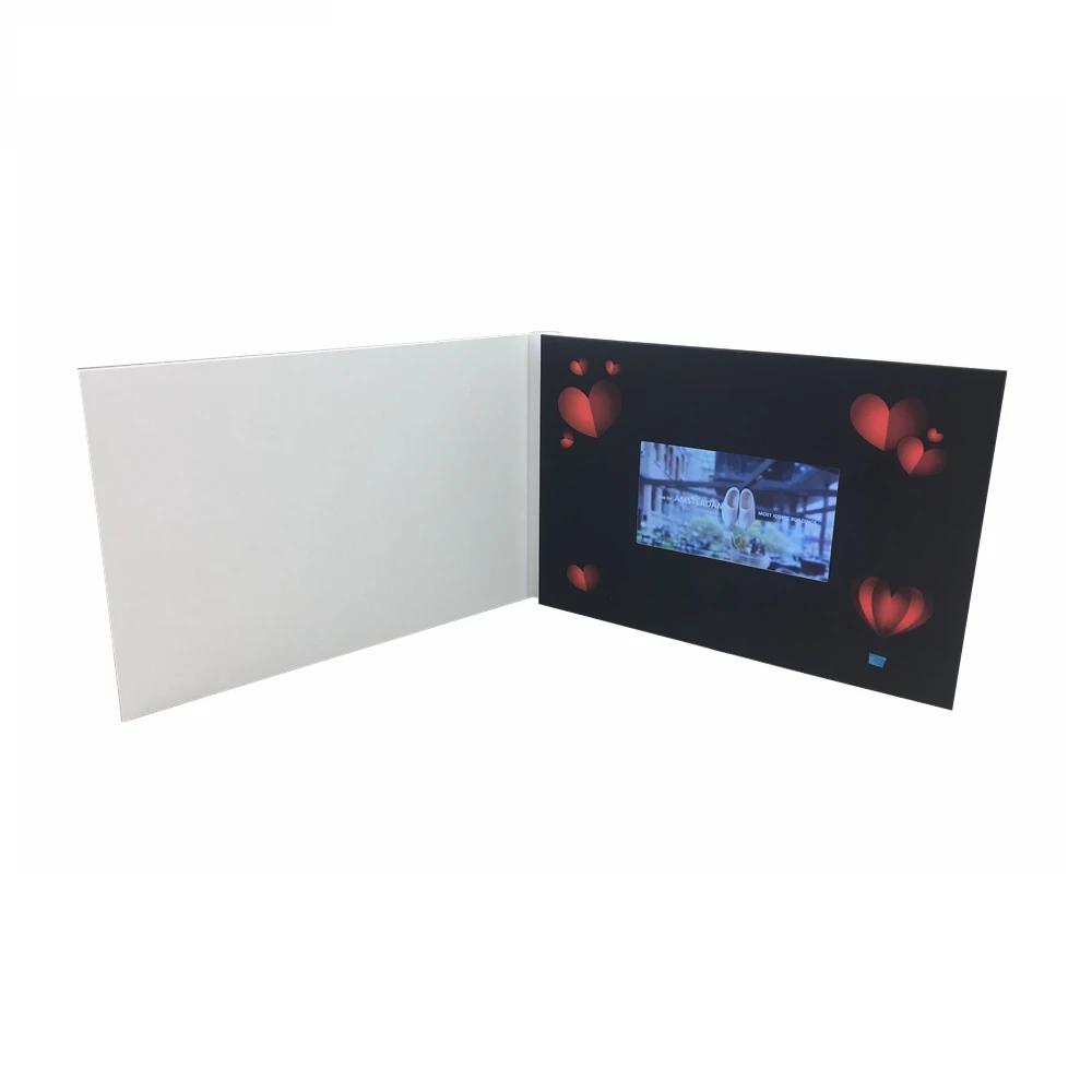 4.3 Inch LCD Video Screen A5 Size Mini USB Advertising Birthday Card Note Cards Tft Card