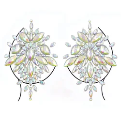 Wholesale Glitter Tattoos Stickers Acrylic Non Hotfix Crystals Face Decoration Diamond Art Body Tattoo Chest Rhinestone Stickers