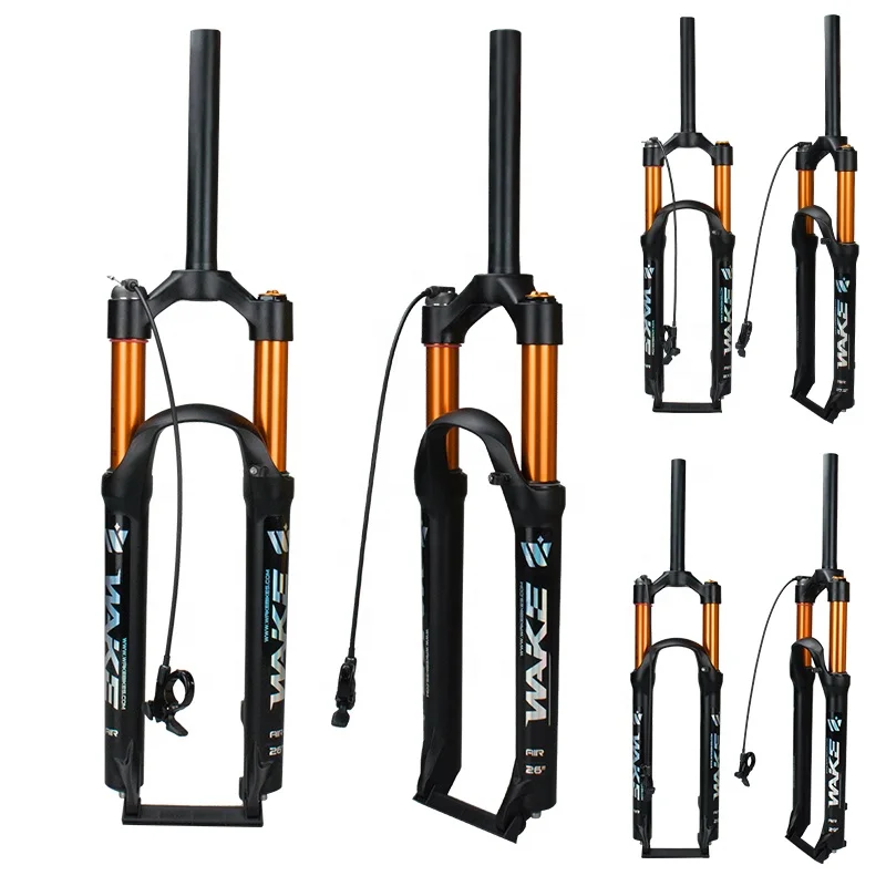 MTB Bicycle Air Suspension Fork Pneumatic Shock Absorption 26/27.5/29inch Magnesium Alloy WAKE Bicycle Front Fork