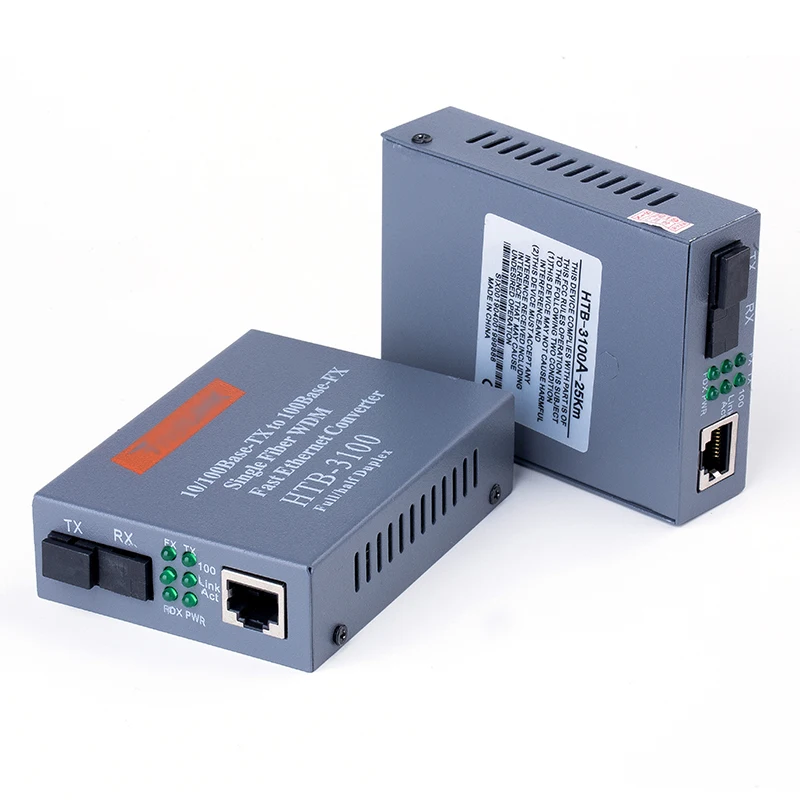 Горячая распродажа! HTB-3100 AB 25 км передатчик эфирной сети с медиумом 10/100 м волоконно-оптический трансивер с RJ45/SC