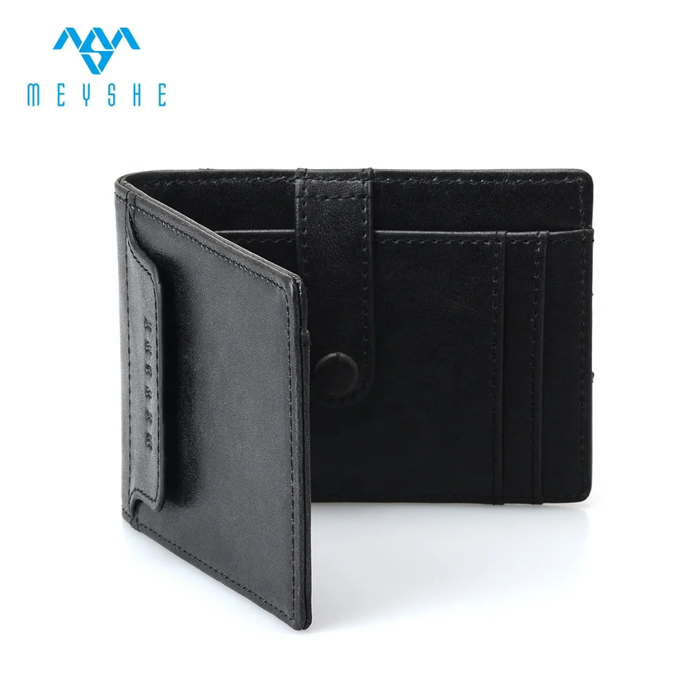 OEM factory Price customized PU leather cheap belt wallet money clip slim