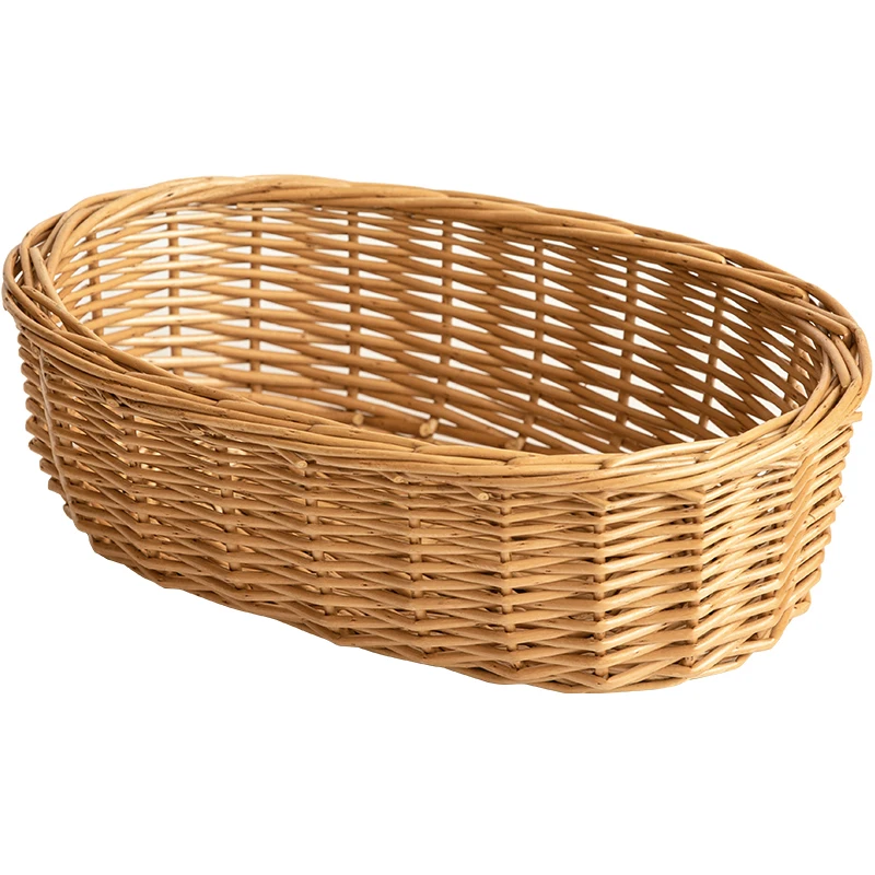 Wicker Basket Round Wicker Bowls for Fruit Bread Vegetable