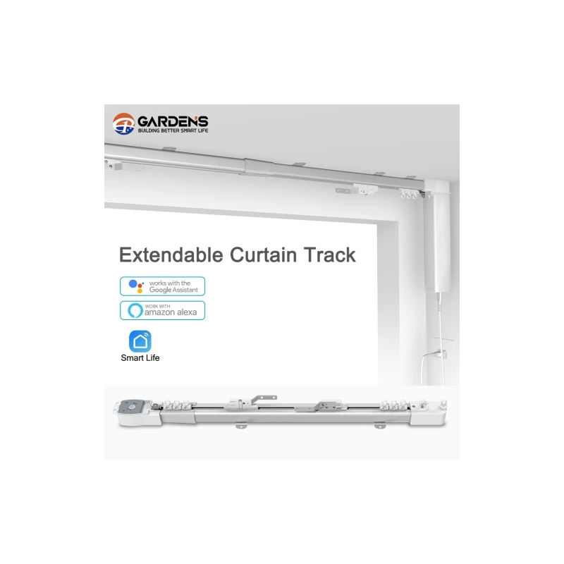3rd Generation Wifi Extendable Smart Curtain Track Set 2.5m-4.5m