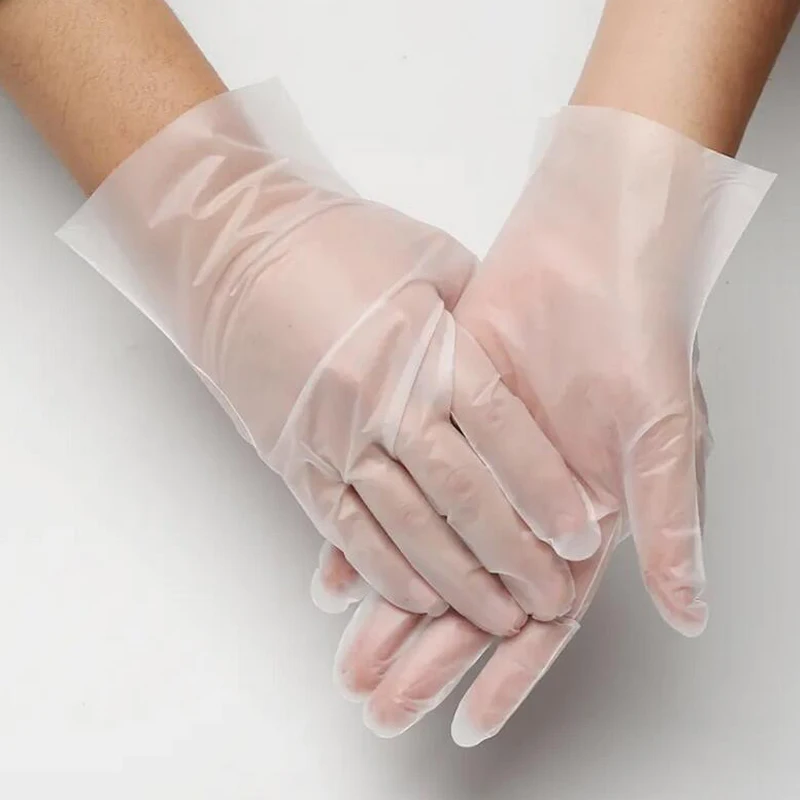 Food Grade Polyethylene Glove Food Prep Hand Gloves Powder Free Disposable TPE Gloves Transparent
