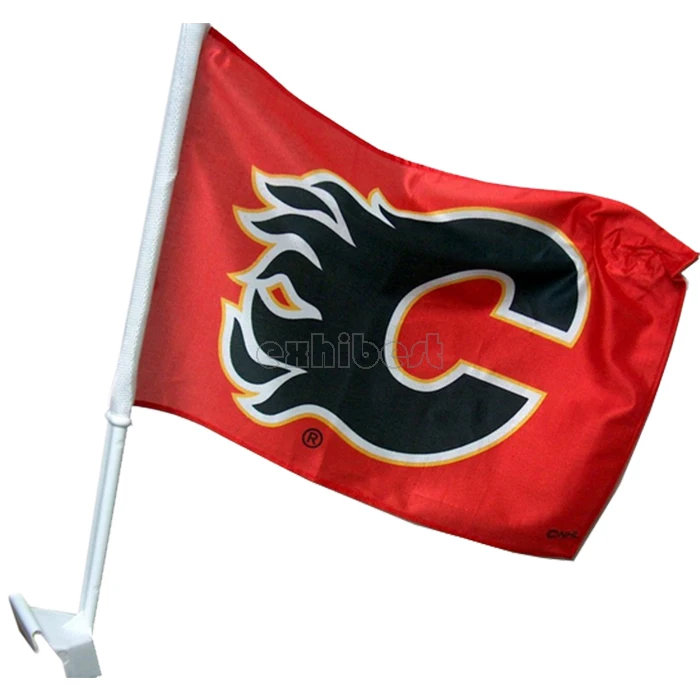 Custom sized Promotional Car Flag 12 x 18 Personalized Polyester Car Window