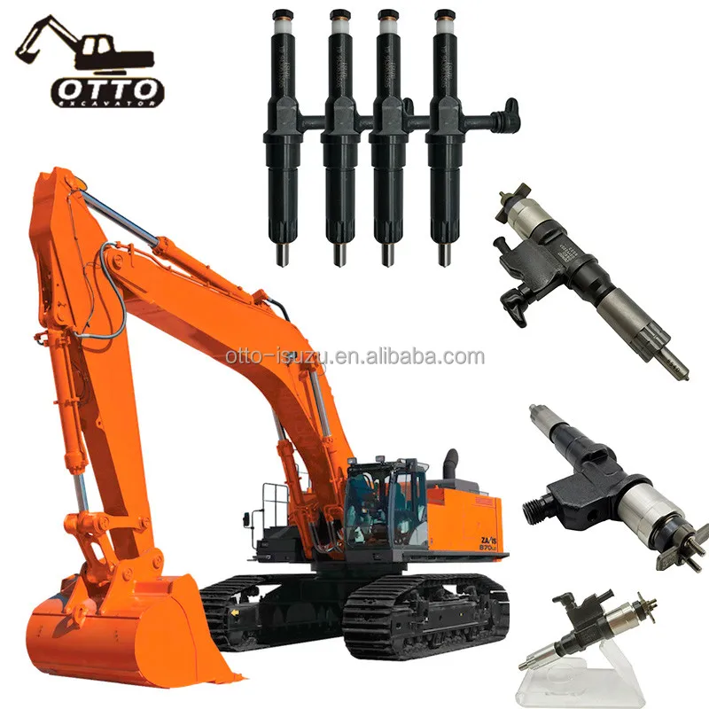 OTTO Excavator Spare parts 3801617 Diesel Engine Fuel Injector 3801368 20966749 8-97609788-7 BEBE4D48001 FOR VOLVO ISUZU