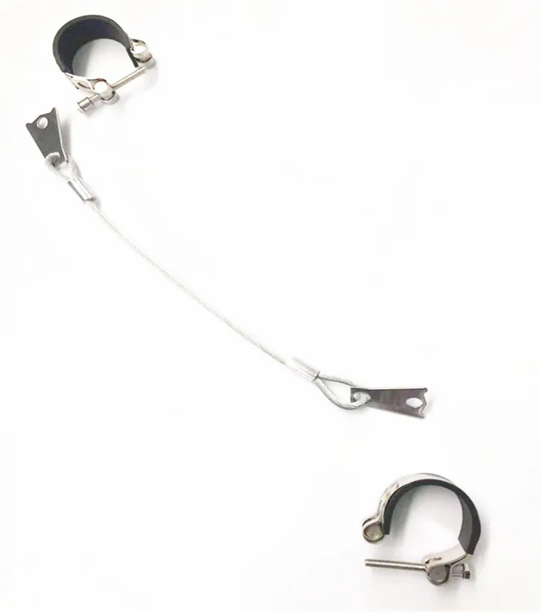 stay wire with locking wire clips/fasten Locking Eyelet Safety cable drill pipe safety clamp whipcheck