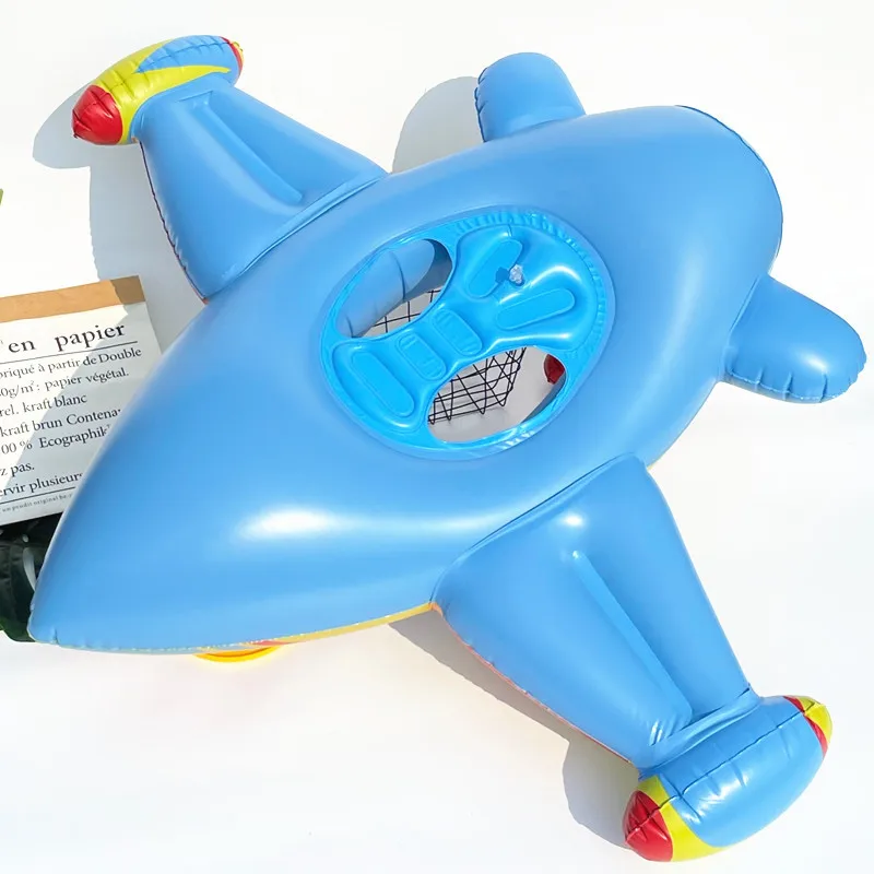 Toddler Swimming Ring Boat Pvc Comfort Blow Up Plane Inflatable Airplane Baby Pool Float Seat Eco-Friendly Vinyl Safety Swimming
