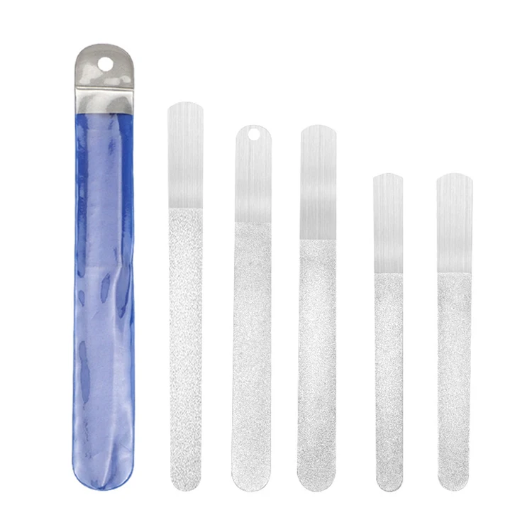 Professional Diamond Stainless Steel Double Side Nail File metal files for nail
