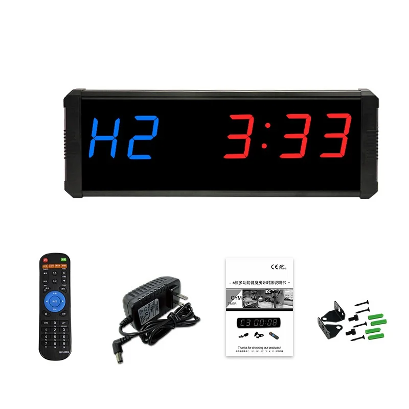 CUSTOM LOGO LED Gym Fitness Boxing Countup Countdown Timer Multifunctional Interval Training Sports Digital Clock Stopwatch