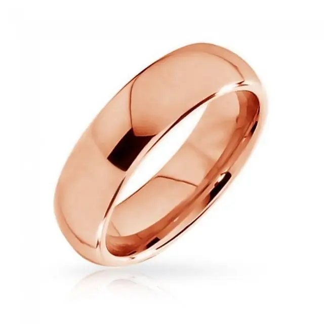 
High Quality New Design Ladies Finger Ring Rose Gold Wedding Band Tungsten Carbide Ring 