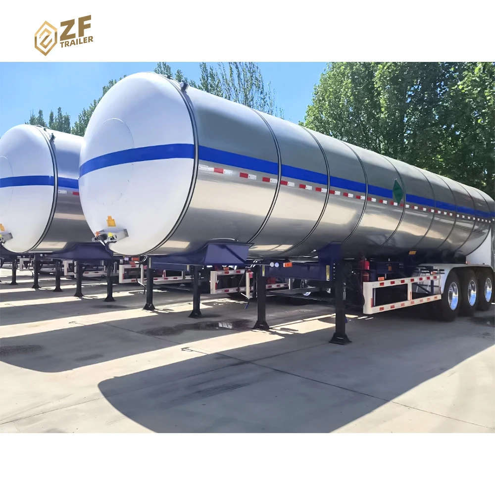 Bitumen Oil/Fuel/Diesel/Gasoline/Crude/Water/Milk Transport 3 Axle 50000L Aluminum Alloy Tank/Tanker Truck Semi Trailer