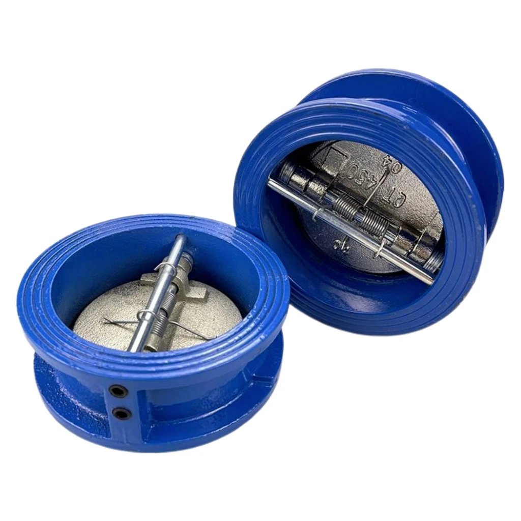 High Quality Ggg40 Body 304 Disc Double Door Hydraulic Wafer Type Dual Plate Check Valve for Water and Gas Gate Structure