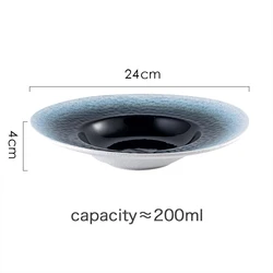 Western Nordic Style Pasta Dish Home Restaurant Cafe Dishes Serving Saucer Soup Bowl Ceramic Straw Hat Deep Plate Tableware