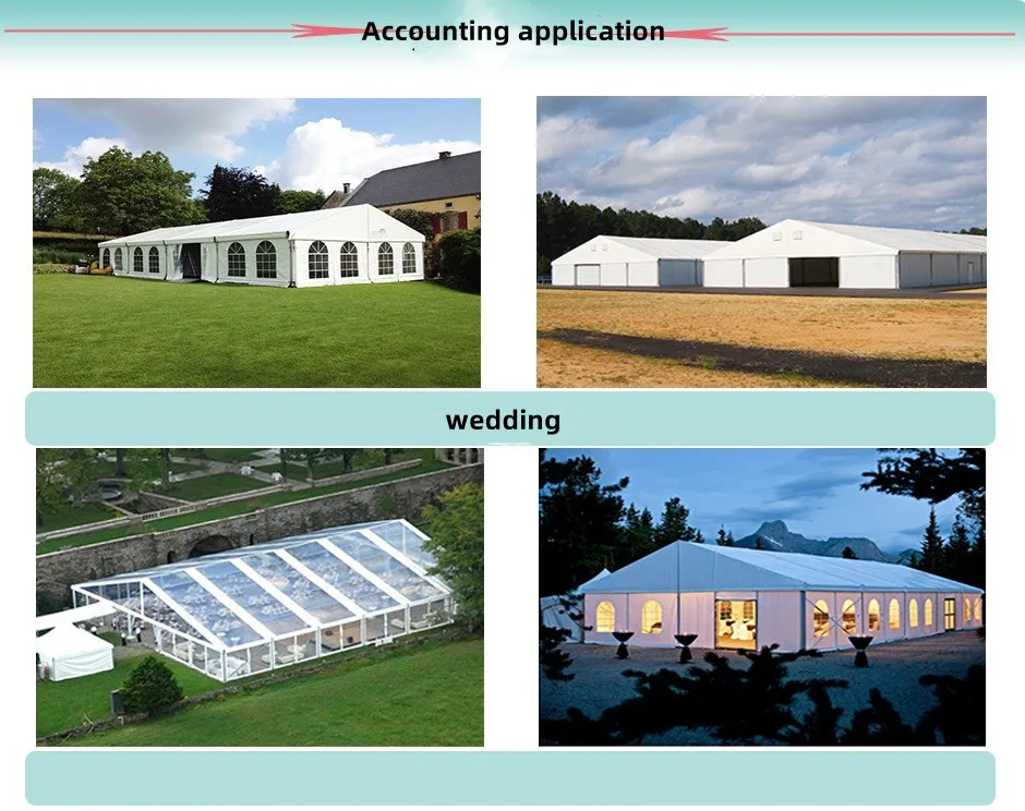 Acome Hot Sale Transparent  20 x 40m wedding clear Party Event Tent 500 People Wedding Heavy Duty Canopy Tent