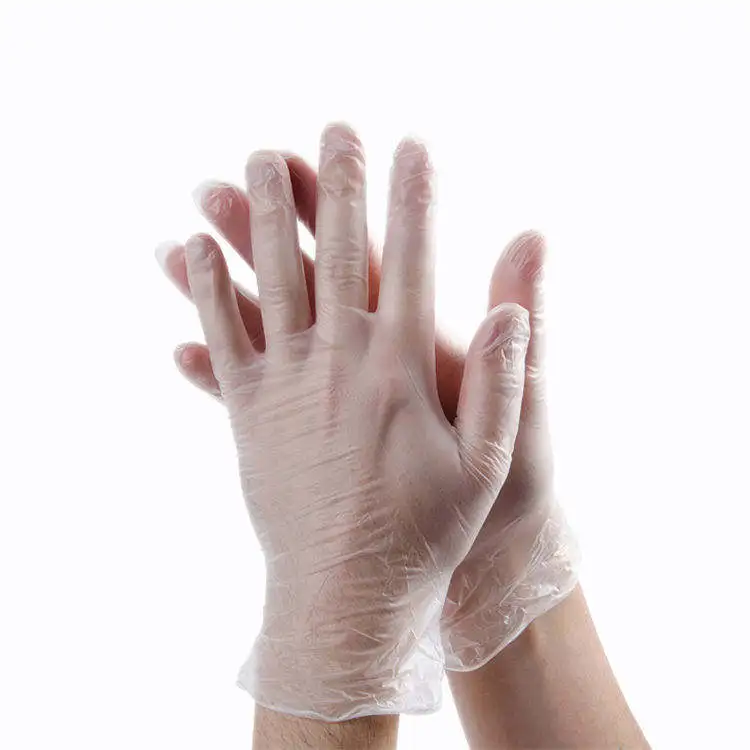 Factory Nitrile Synthetic Gloves Free Powder White Household And Work Food Grade Service Gloves Vinyl Powder Free