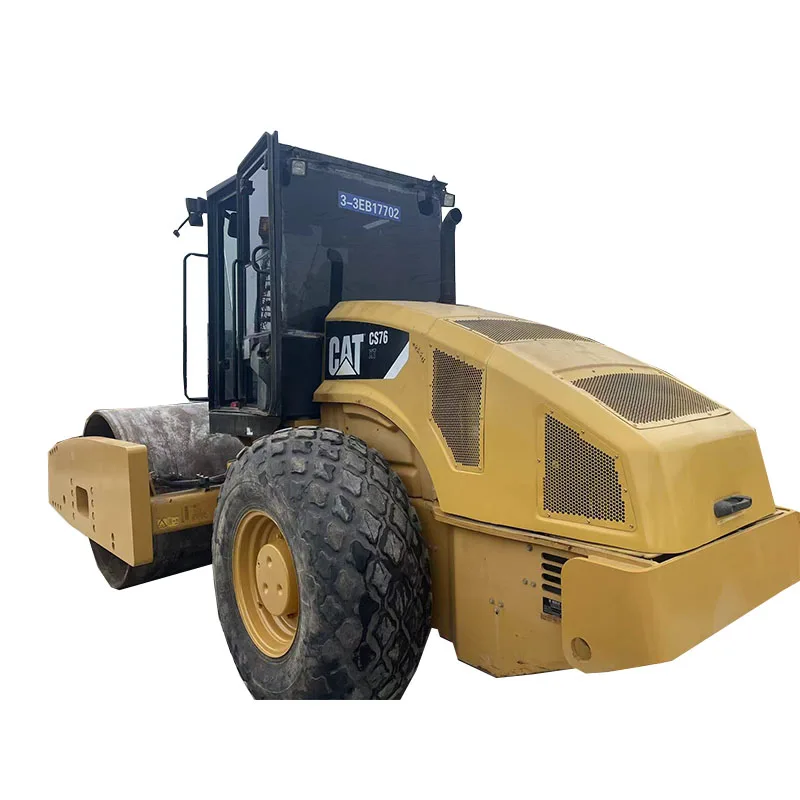 Подержанный уплотнитель Caterpillar Высококачественная японская оригинальная строительная машина CAT CS76 дорожный каток на складе для продажи