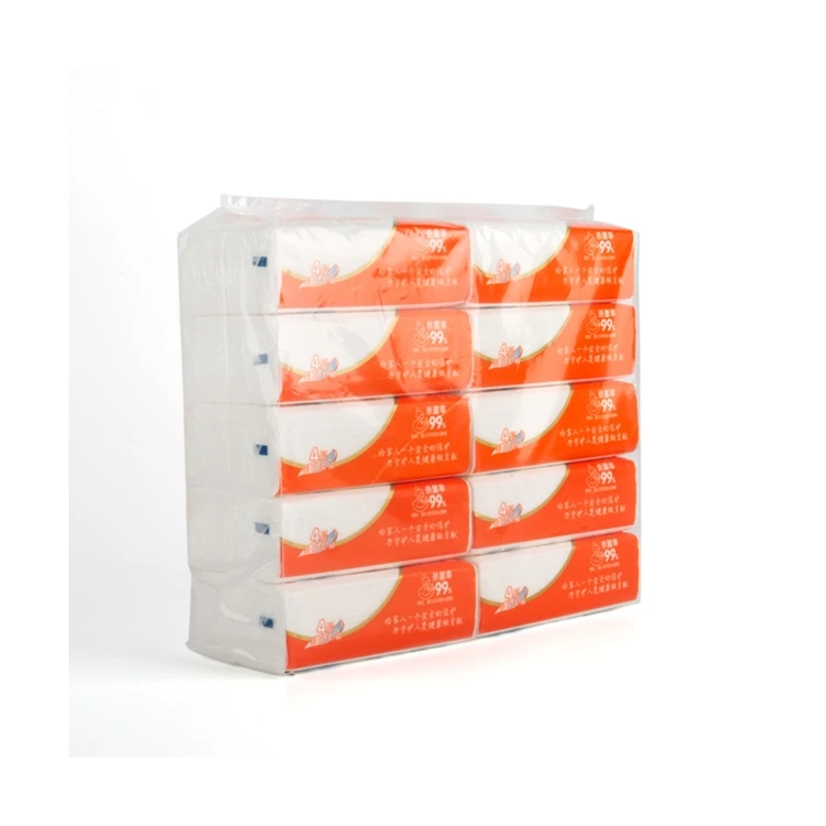 Eco packaging virgin wood pulp pack bacteriostatic soft facial tissue meal paper