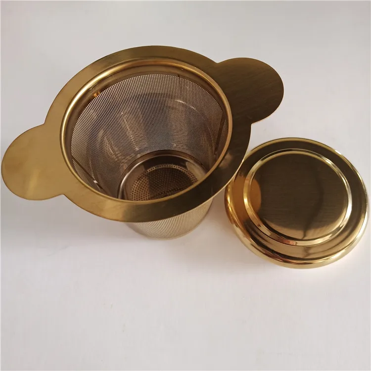 Extra Fine 18/8 Stainless Steel Tea Infuser Mesh Strainer With Double Handles For Hanging
