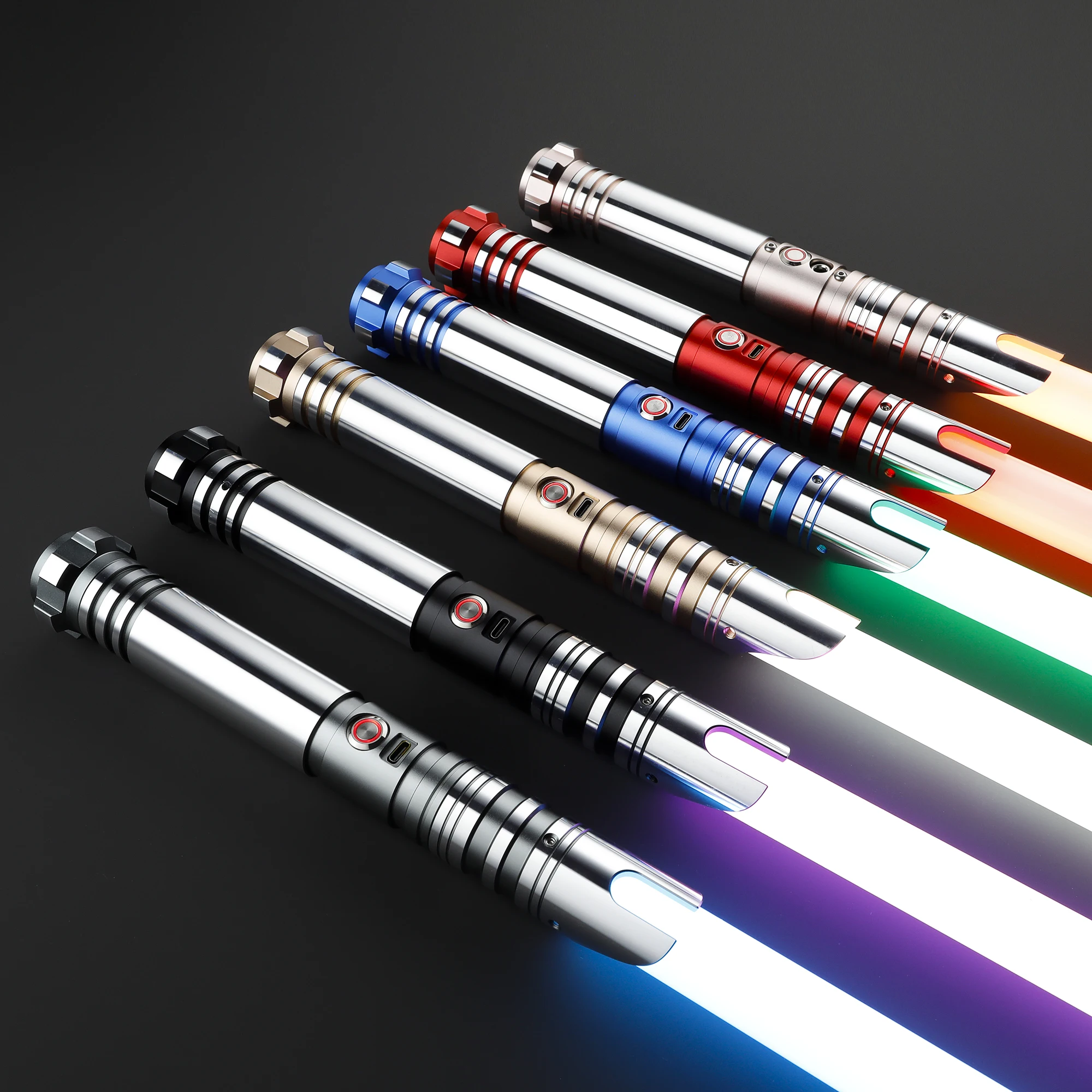 SW SABER  Lightsaber Metal Hilt With RGB Changing Colors Sound Effects Proffie Neopixel Saber Light-Up Light Saber Toys
