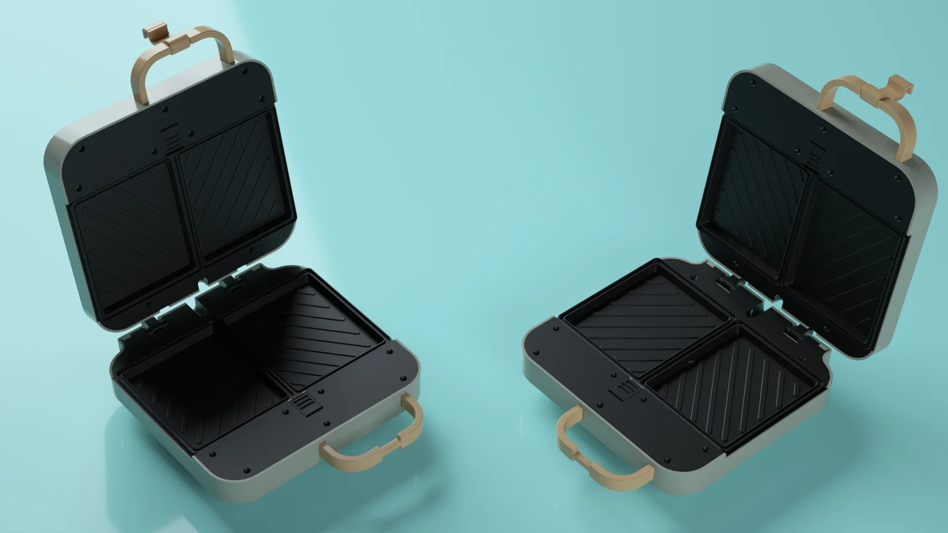 Новинка 2021 года, лидер продаж в Корее, антипригарная вафельница 4 в 1 для сэндвичей