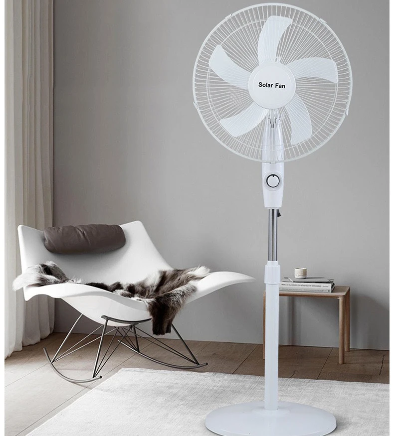 Rechargeable USB Solar Powered Fans Indoor Outdoor 16 Inch solar fan with Solar Panel and lithium battery