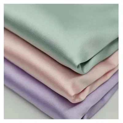 Soft and Smooth Roll Packing Woven Bridal Satin Fabric Polyester Material Printed Satin Fabric