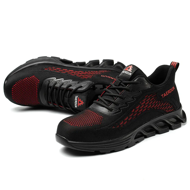 Dinggu anti-impact anti-slip anti-puncture light weight steel toe for men fatigue resistant comfortable safety shoes