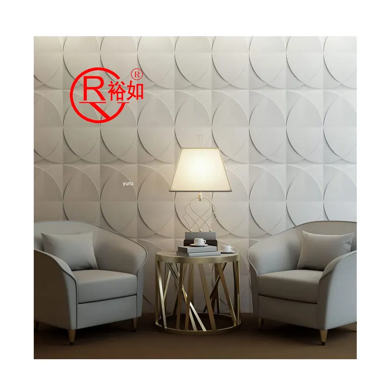 Yu Ru Household Interior Coating Wall Paper Geometric Pattern Modern Design PVC 3d Wall Panels/Boards