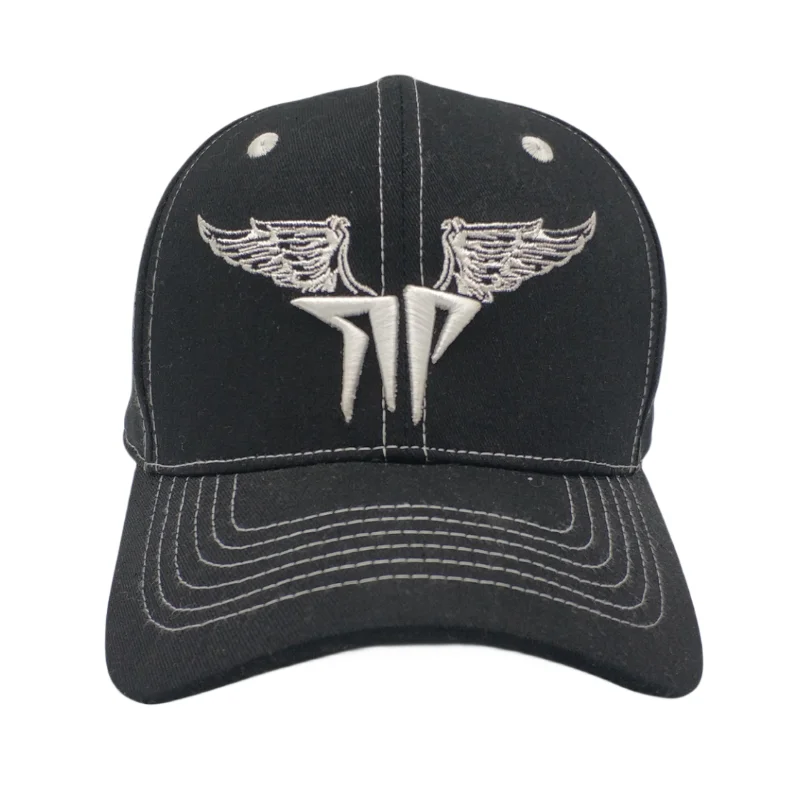 Wholesale Custom  6 Panel 3D Embroidery Logo baseball cap for man hats with wings