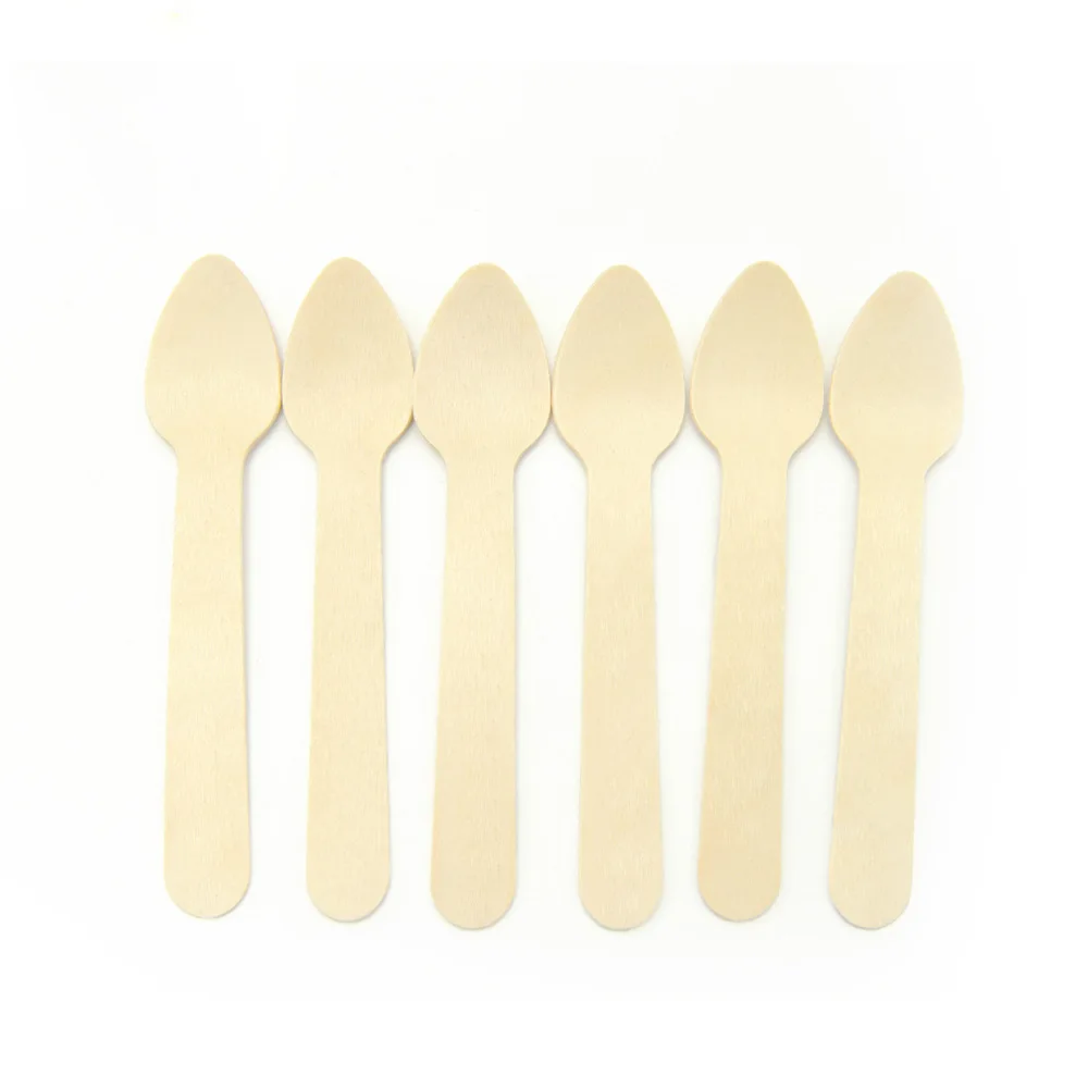The factory directly sells disposable high-quality wooden spoon, honey dessert wooden spoon and wooden fork
